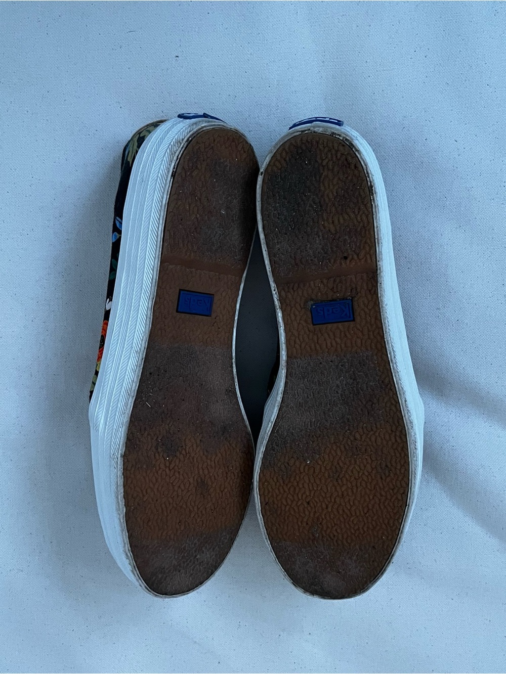 Rifle Paper Co. Black Floral Slip-On Sneakers with Orange & Pink Blooms - Picture 2 of 4